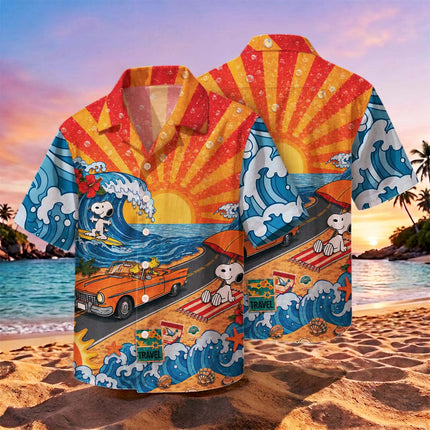 Sunset Beach Surf Road Trip Summer Hawaiian Shirt