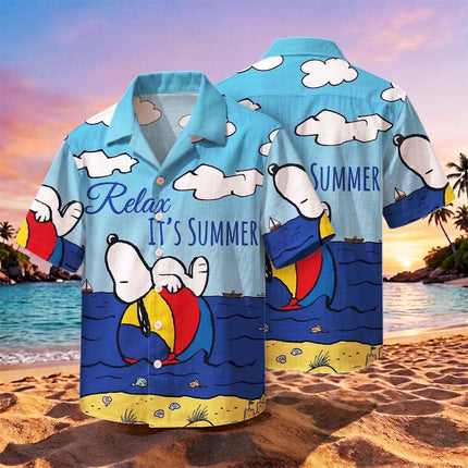 Beach Summer Relaxing Ocean Float Vacation Hawaiian Shirt
