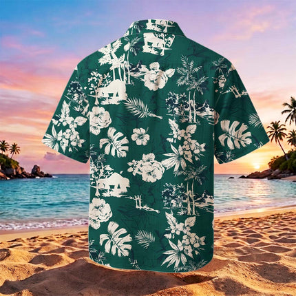 Beach Summer Vintage Tropical Floral Hawaiian Shirt
