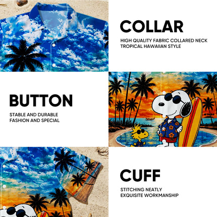 Sunset Tropical Surf Beach Summer Hawaiian Shirt