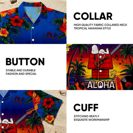 Aloha Tropical Music Beach Summer Hawaiian Shirt