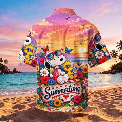 Beach Summer Sunset Tropical Floral Vacation Hawaiian Shirt