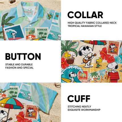 Beach Summer Hawaii Postcard Surf Vacation Hawaiian Shirt