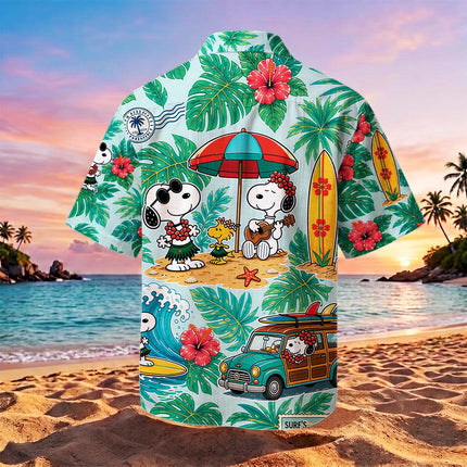 Tropical Beach Surf Vacation Summer Hawaiian Shirt