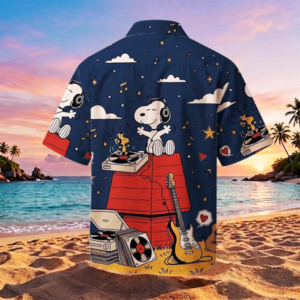 Music Night Sky Vintage Guitar Summer Hawaiian Shirt