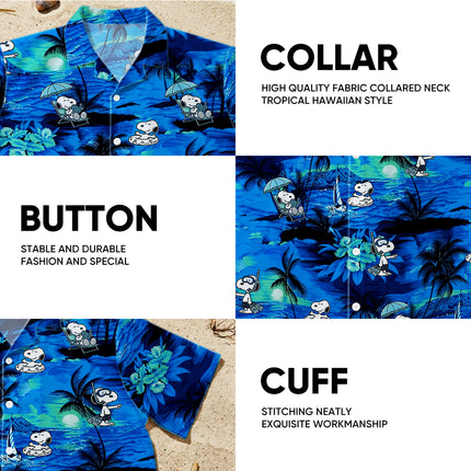 Blue Tropical Island Relaxing Beach Summer Hawaiian Shirt