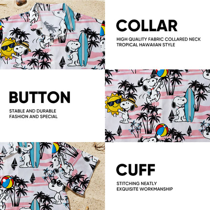 Pink Palm Surf Beach Summer Vacation Hawaiian Shirt