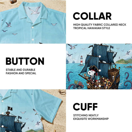 Pirate Ship Ocean Adventure Beach Hawaiian Shirt