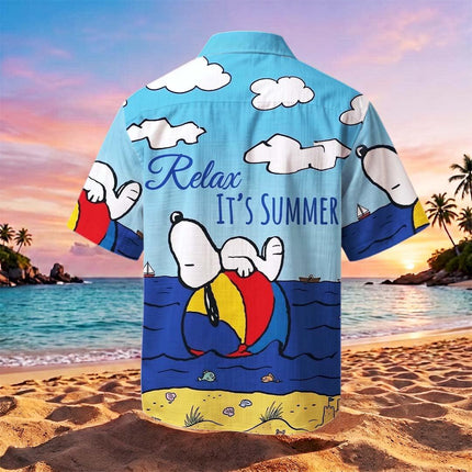 Beach Summer Relaxing Ocean Float Vacation Hawaiian Shirt