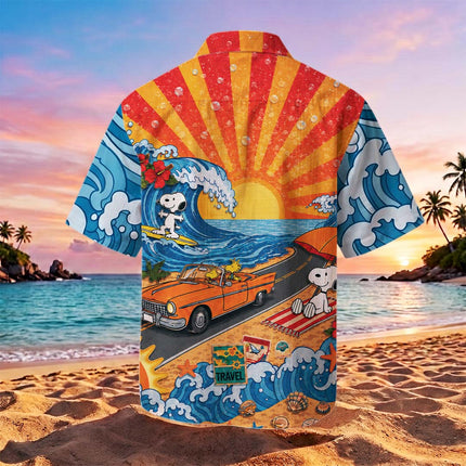Sunset Beach Surf Road Trip Summer Hawaiian Shirt