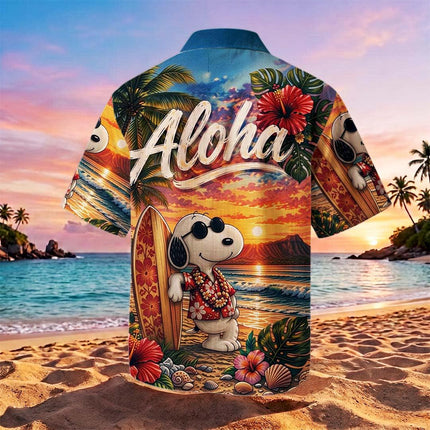 Aloha Tropical Beach Sunset Surf Vacation Hawaiian Shirt