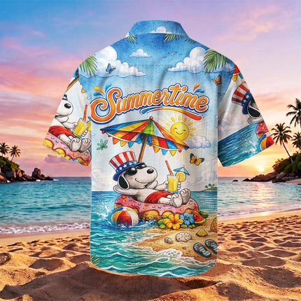 Beach Summer Island Float Tropical Vacation Hawaiian Shirt