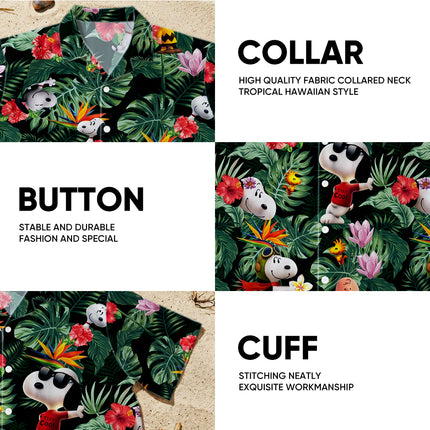 Tropical Jungle Floral Summer Beach Hawaiian Shirt