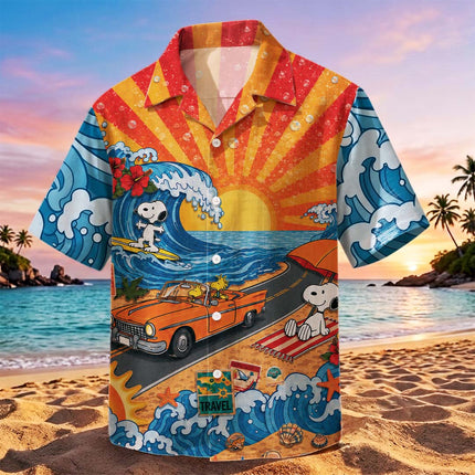 Sunset Beach Surf Road Trip Summer Hawaiian Shirt