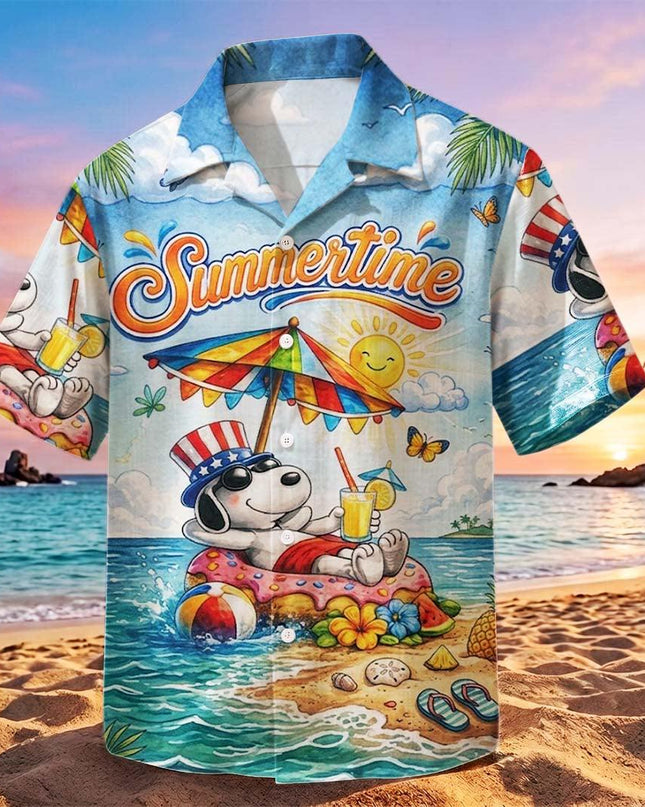 Beach Summer Island Float Tropical Vacation Hawaiian Shirt