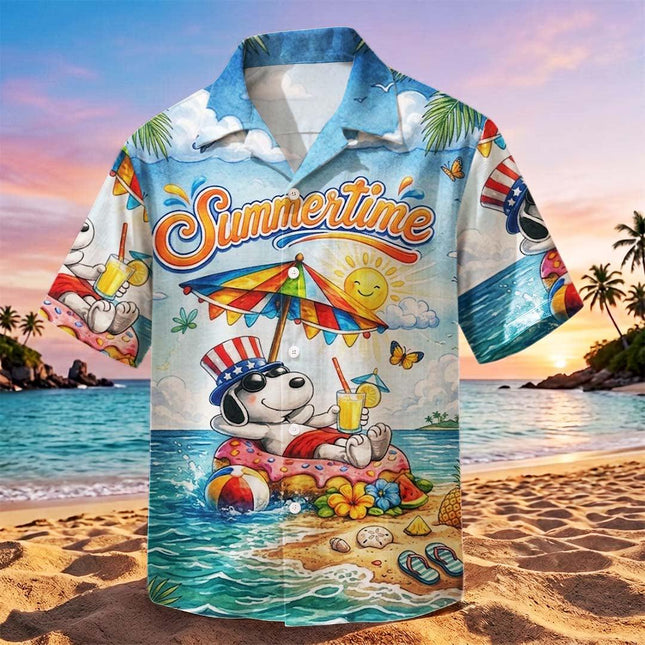 Beach Summer Island Float Tropical Vacation Hawaiian Shirt