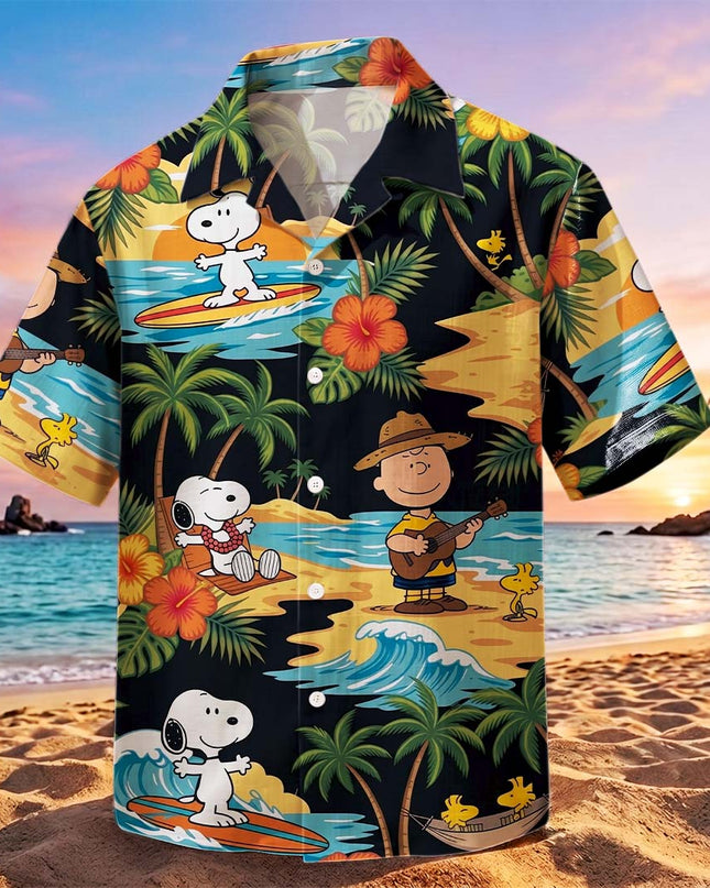 Tropical Surf Beach Ukulele Summer Vacation Hawaiian Shirt HW_SNPY40-SL02-DS04