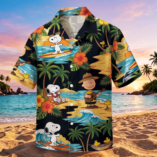Tropical Surf Beach Ukulele Summer Vacation Hawaiian Shirt HW_SNPY40-SL02-DS04