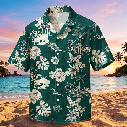 Beach Summer Vintage Tropical Floral Hawaiian Shirt