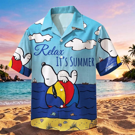 Beach Summer Relaxing Ocean Float Vacation Hawaiian Shirt