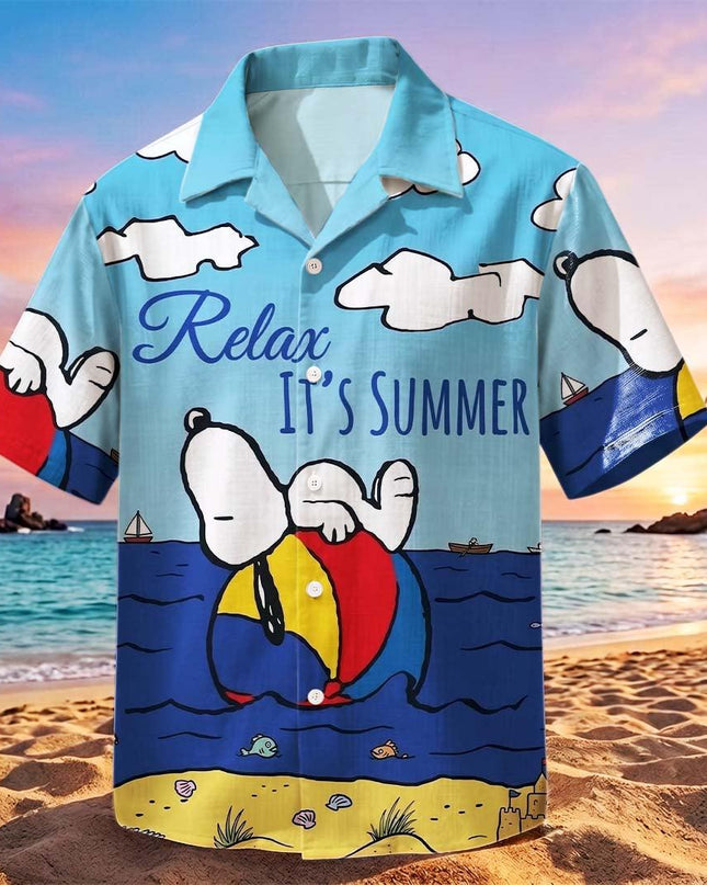 Beach Summer Relaxing Ocean Float Vacation Hawaiian Shirt