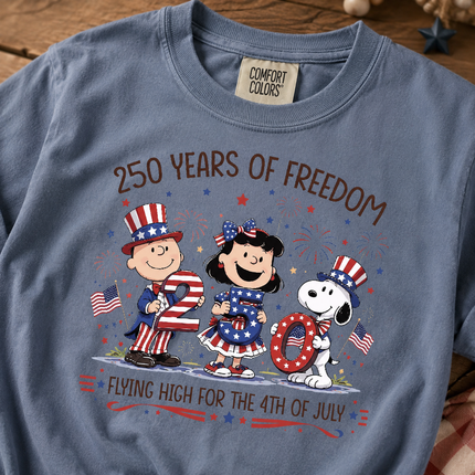 Comfort Colors 250 Years Of Freedom Flying High Patriotic Friends T-Shirt