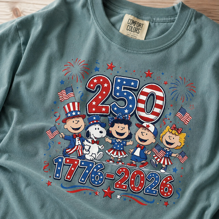 Comfort Colors 250 Years 1776-2026 Patriotic Squad Holiday T-Shirt