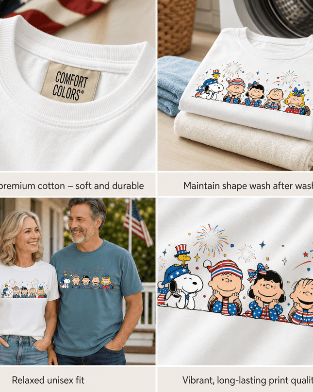 1_16dae634-0737-4b89-90a8-c36edea48cab - AuraNations - Comfort Colors Fireworks Patriotic Friends Lying Down T-Shirt - Blue Jean / S - 250TH ANNIVERSARY, ALL, COMFORT COLORS, NO CUSTOM, PRODUCTS, SNPY, TSHIRT