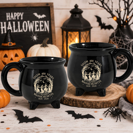 Salem 400 Years Massachusetts Witch Cauldron Mug Halloween