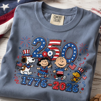 Comfort Colors 250 Years 1776-2026 Patriotic Fireworks Friends T-Shirt