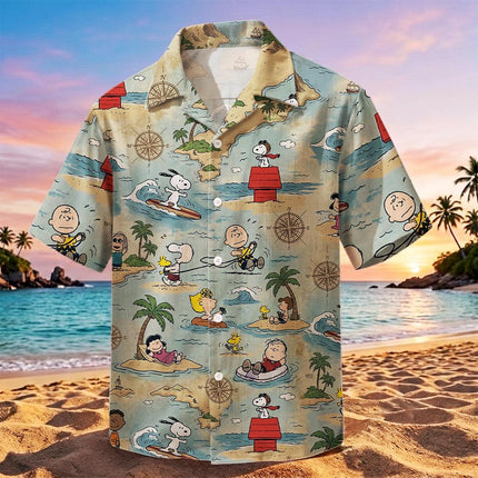 Tropical Island Adventure Beach Summer Hawaiian Shirt