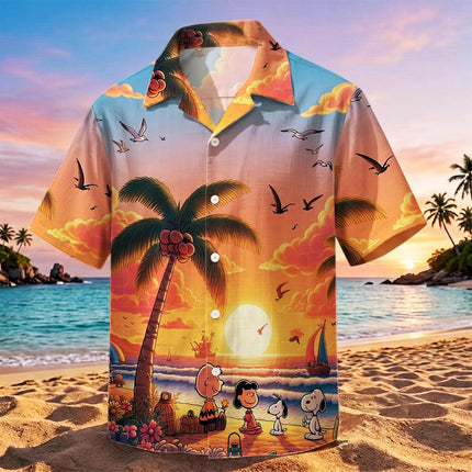Tropical Sunset Beach Paradise Summer Hawaiian Shirt