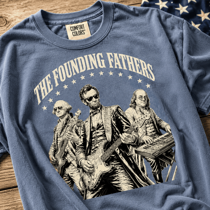 Comfort Colors 250th Anniversary USA The Founding Fathers Rock Band T-Shirt