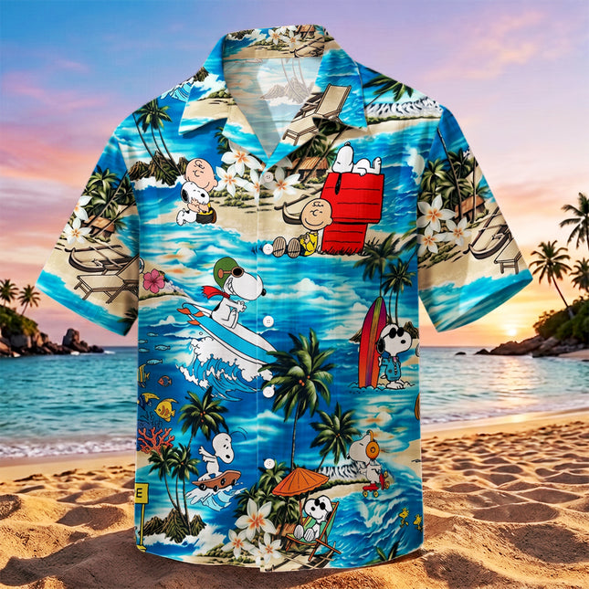 Tropical Island Adventure Surf Beach Summer Hawaiian Shirt