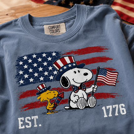 Comfort Colors EST 1776 250th Anniversary USA Uncle Sam Dog T-Shirt