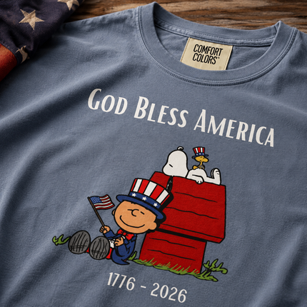 Comfort Colors God Bless America 1776 2026 T-Shirt