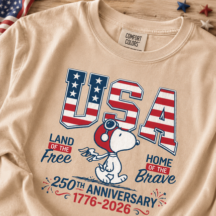 Comfort Colors USA Land Of The Free America 250 T-Shirt