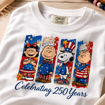 Comfort Colors 250th Anniversary USA Celebrating Patriotic Friends T-Shirt