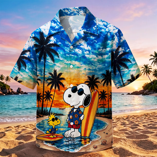Sunset Tropical Surf Beach Summer Hawaiian Shirt