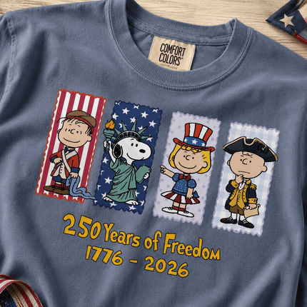 1_aa2fb6f5-8b22-4ffb-bd36-521e2e16bdab - AuraNations - Comfort Colors 250 Years Of Freedom 1776-2026 Patriotic Panels T-Shirt - Blue Jean / S - 250TH ANNIVERSARY, ALL, COMFORT COLORS, NO CUSTOM, PRODUCTS, SNPY, TSHIRT