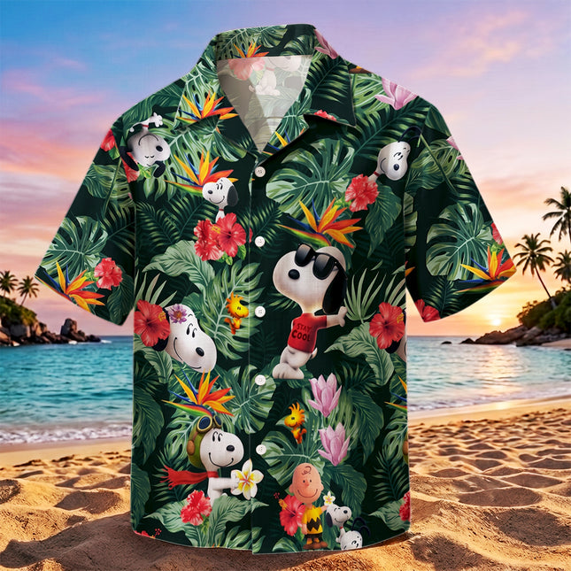 Tropical Jungle Floral Summer Beach Hawaiian Shirt