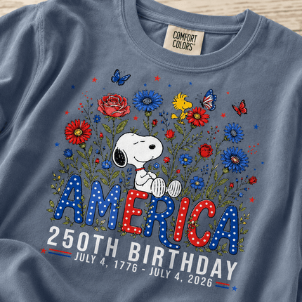1_c2b826c7-77df-4f8c-963d-5148be82178b - AuraNations - Comfort Colors America 250th Birthday Floral Garden Dog T-Shirt - Blue Jean / S - 250TH ANNIVERSARY, ALL, COMFORT COLORS, NO CUSTOM, PRODUCTS, SNPY, TSHIRT