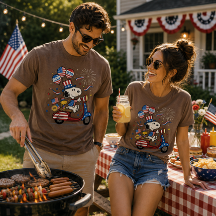 Comfort Colors 250th USA Patriotic Scooter Dog T-Shirt