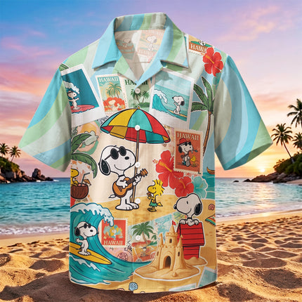 Beach Summer Hawaii Postcard Surf Vacation Hawaiian Shirt