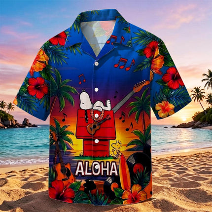 Aloha Tropical Music Beach Summer Hawaiian Shirt