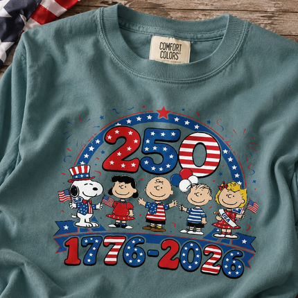 Comfort Colors 1776-2026 250 Years Patriotic Friends Parade T-Shirt