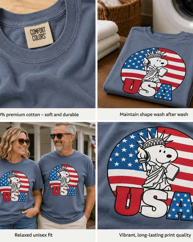 1_d10dee03-7077-4d6c-870d-e8313549cf12 - AuraNations - Comfort Colors USA Statue Of Liberty Patriotic Dog Circle T-Shirt - Blue Jean / S - 250TH ANNIVERSARY, ALL, COMFORT COLORS, NO CUSTOM, PRODUCTS, SNPY, TSHIRT