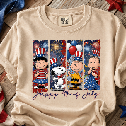 Comfort Colors Happy 4th Of July Patriotic Fireworks Friends T-Shirt