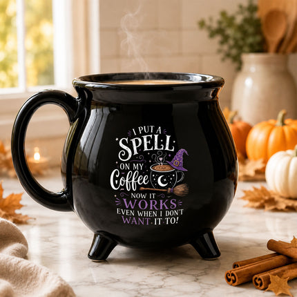 Witch Coffee Cauldron Ceramic Mug Funny Halloween Gift