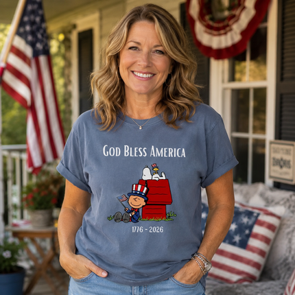 Comfort Colors God Bless America 1776 2026 T-Shirt